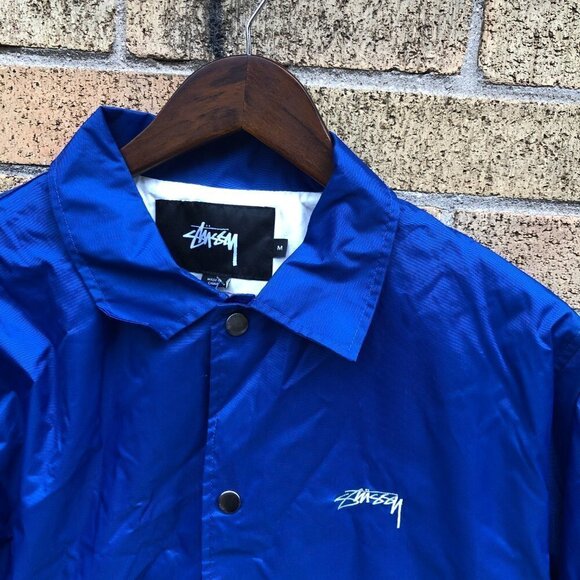 Stussy Big Logo Jacket Blue Medium - Picture 4 of 5
